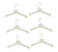 Hohopeti 60 Piezas Unidades Perchas Mini Plástico para Ropa Muñeca Colgadores Pequeños Resistentes para Casita de Muñecas Accesorios para Organizar Niñas Soporte Duradero para Prendas de