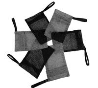 Hohopeti 6piezas Jabón Exfoliante Bolsas de Almacenamiento para Pastillas de Jabón Colgables para Baño Negras y Grises