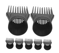 Hohopeti 7 Boquillas Para Secador De Pelo Peine Cepillo Soplador Color Negro