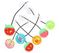 Hohopeti 7 Piezas de Juguete para Reptiles Bola Cascabel y Ventosa Colores Surtidos Accesorio Interactivo para Dragones Barbudos y Mascotas Trepadoras Bola Resistente Color Aleatorio