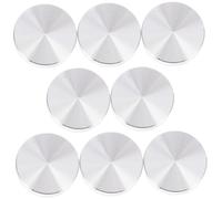 Hohopeti 8 Piezas Adaptadores para Mesa Vidrio Discos Redondos Aluminio Sólido Antideslizantes para Tapas y Bases de Mesa