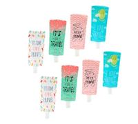 Hohopeti 8 piezas Bolsas Plegables para Loción y Champú Reutilizables Bolsas de Almacenamiento Vacías Portátiles para Viaje Diseño Práctico y Compacto