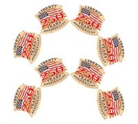 Hohopeti 8 Piezas Broche de Aniversario de Estados Unidos Insignia Conmemorativa de Aleación Pines Patrióticos para Decoración de Fiesta del Día la Independencia