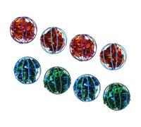 Hohopeti 8 Piezas Juguete Interactivo para Gatos Bolas Crinkle Coloridas para Interiores Estimula el Instinto y Reduce la Soledad de Gatos y Adultos