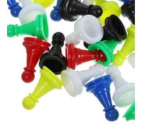 Hohopeti 96 Piezas Multicolor de Peones de Plástico Huecos para Mesa Educativos Accesorios para Tablero Piezas Ajedrez para Manualidades Color Aleatorio Color Aleatorio