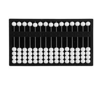 Hohopeti Ábaco Braille Portátil para Cálculo Matemático Plástico Negro 1 Unidad Herramienta Educativa para Estudiantes Ciegos en Casa y Escuela Aprendizaje Aritmético y Conteo