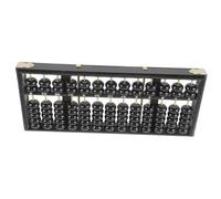 Hohopeti Ábaco de Madera Sólido para Cuentas Marco Negro y Varillas Metálicas Herramienta Educativa Tradicional para Cálculo y Aprendizaje Escolar Diseño Chino Vintage Resistente y