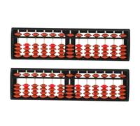 Hohopeti Ábaco Educativo para 13 Barras 5 Cuentas Plástico Marrón 2 Unidades Ábaco Aritmético para Estudiantes Entrenamiento Cálculo Mental y Desarrollo Numérico en Jardín de Infancia