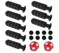 Hohopeti Accesorios para Futbolín con Agarres Dentados Negros Tapones para Varillas y Pelotas Rojo-Blancas Reemplazo Fácil y Preciso para Mesa de Fútbol de Sobremesa Familiares