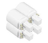 Hohopeti Adaptador Convertidor de Portalámparas G24q a E27 4 Pines, Base de Plástico Pbt Resistente al Calor, Compatible Bombillas Led, Uso en Hogares, Oficinas y Espacios Comerciales
