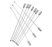 Hohopeti Alfileres de Solapa de Acero Inoxidable 90 Mm, 30 Piezas, Broches Decorativos para Ropa y Bufandas, Pasadores Largos con Tapón para Trajes, Suéteres y Manualidades,