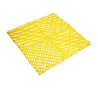 Hohopeti Alfombrilla Antideslizante de Plástico para Drenaje, Tapete de Cuadrícula Amarillo, 1 Pieza, Adecuado para Lavado de Coches, Duchas y Zonas Húmedas, Resistente y Modular