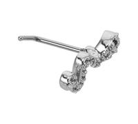 Hohopeti Anillo de Nariz Serpiente de Acero Inoxidable con Circonita Diseño Único Seguro para Piercing Joya para Mujer el Año Serpiente