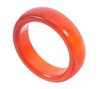 Hohopeti Anillo Diseño Elegante y Simple de Rojo Ágata Natural para Mujer Adecuado para Uso Diario y Eventos Cocktail