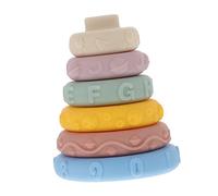 Hohopeti Anillos Apilables de Suave para Bebés Juguetes de Coloridos para Desarrollo Cognitivo Coordinación Mano y Habilidades de Resolución de Problemas Aptos para Bebés y Pequeños