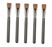 Hohopeti Aplicador Facial para Mascarillas de Barro 5 Piezas Brochas de Maquillaje Sintéticas Portátiles Color Negro y Café Adecuado para Cuidado de Belleza y Uso Viajes