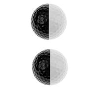 Hohopeti Balones de Golf de Práctica 2 Piezas Doble Capa Blanco y Negro para Entrenamiento Interior y Putting Línea de Puntería para Mejorar Swing y Control de Putt