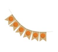 Hohopeti Banderines de Lino para Fiesta de Baloncesto 6 Piezas de Bandera Colgante de Pez Decoración de Pared Reutilizable para Fiesta Casa y Eventos Temáticos