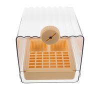 Hohopeti Baño Colgante para Pájaros de Plástico, Cuenco Multifuncional para Jaulas Pequeñas y Medianas, Comedero y Baño Anti-Salpicaduras Desmontable en Color Naranja para Periquitos y