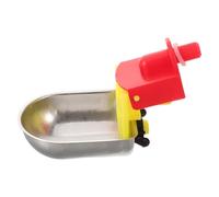 Hohopeti Bebedero Automático para Pollos y Aves de Corral de Acero Inoxidable, Taza de Bebida Antivuelco para Codornices y Patos, Suministro Continuo de Agua para Granja, 1 Unidad