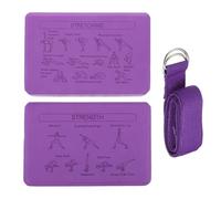 Hohopeti Bloques de Yoga de Espuma EVA Antideslizantes Set de 2 Unidades Morado Alta Densidad 23 X 15 X 76 CM Accesorios para Principiantes y Estiramientos de Pilates