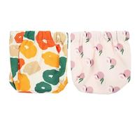 Hohopeti Bolsa de Cosméticos Pequeña para Bolso 2 Piezas Color Durazno y Naranja Diseño Estampado Floral Ligera y Compacta Adecuado para Lápiz Labial y Accesorios de Belleza Diarios