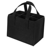 Hohopeti Bolsa de Fieltro para Vino con Compartimentos Reutilizable y Bolsa Porta Botellas para Cerveza y Vino Diseño Elegante con Borde Negro para Fiestas y Almacenamiento Doméstico