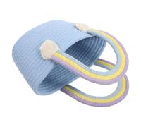 Hohopeti Bolso de Mano con Diseño Arcoíris Bolsa de Playa de Rafia para Mujer Capacidad Grande y Resistente para Verano y Vacaciones