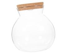 Hohopeti Botella de Vidrio Ecológica con Luz LED Blanca para Micro Paisaje DIY Pecera Decorativa Multifuncional Iluminación Ambiental para Hogar y Oficina Observación sin Ángulos Muertos