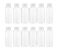 Hohopeti Botellas de Plástico Transparentes de 250 Ml Paquete de 12 Unidades Resistentes al Calor para Almacenamiento de Leche y Zumos Base Plana Estable Uso Diario Práctico