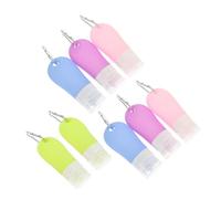 Hohopeti Botellas Vacías de Silicona Dosificador Exprimible Portátil Recargables para Viaje Sellado Seguro y Materiales Duraderos Colores Azul Verde y Rosa Práctico para Color Aleatorio