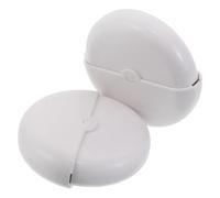 Hohopeti Brocha de Maquillaje Plana para Base Líquida con Tapa Giratoria, 2 Unidades, Cerdas Ultrasuaves, Pinceles Portátiles para Aplicación y Retoques en Belleza Facial