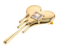 Hohopeti Broche de Corazón de Aleación Dorada para Mujer Pin Decorativo para Ropa y Bufandas Accesorio Romántico para San Valentín y Obsequio Especial Diseño Seguro y Duradero Adecuado