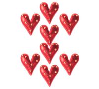 Hohopeti Broche de Corazón Rojo 8 Piezas - Pin de Solapa para Vestido - Accesorios de Joyería para Mujer - Broches para Ropa y San Valentín - Decoración Ligera y Segura para Fiestas