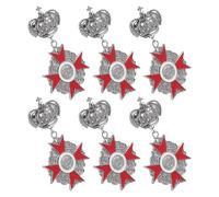 Hohopeti Broche de Insignia Real Vintage para Hombre y Mujer 6 Piezas Aleación Estilo Británico Retro Insignias Reales para Chaquetas Fiestas y Eventos Formales