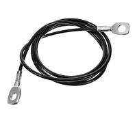 Hohopeti Cable de Acero para Polea de Gimnasio 2 Metros sin Bola Negra Cable Resistente Cubierta de PU para Entrenamiento Diario Accesorio Profesional para Máquinas de Ejercicio Casa