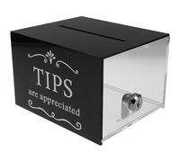 Hohopeti Caja Acrílica con Cerradura para Donaciones y Sugerencias Contenedor Seguro para Propinas y Boletos Almacenamiento Versátil para Bares y Restaurantes Resistente Gran Capacidad