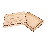 Hohopeti Caja De Madera Decorativa Con Letras Grabadas Único Para Apreciar Para Celebraciones y Decoración Del Hogar