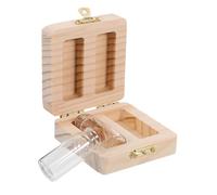 Hohopeti Caja de Madera para Almacenamiento de Cordón Umbilical y Cabello Fetal Botellas Transparentes para Recuerdos Infantiles Organizador Decorativo y Duradero para Guardar Dientes y