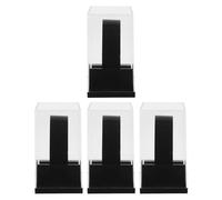 Hohopeti Caja de Reloj Transparente Individual de Plástico Resistente 74X50X88 MM Estuche Organizador 4 Unidades para Relojes Almacenamiento Compacto para Joyas y Accesorios Uso Diario