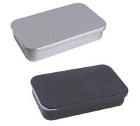 Hohopeti Cajas para Comida de Pájaros 2 Piezas Acero Inoxidable Tapa Deslizante, Caja Pequeña Portátil para Exteriores, Portacomida Compacto para Loros y Cacatúas