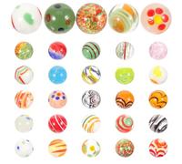 Hohopeti Canicas de Vidrio Decorativas 30 Piezas Colores Mixtos Bolas Redondas para Bolas Grandes de Cristal para Juegos y Decoración de Peceras de Mármol