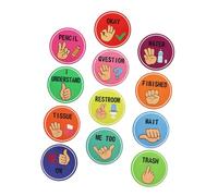 Hohopeti Carteles de Manuales para Aula Carteles Visuales Boho para Comunicación No Verbal Educación Infantil y Primaria Decoración para Tablero Escolar