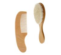 Hohopeti Cepillo De Lana Para Ñiño y Peine De Baño Mango Suave, Kit 2 Piezas, Para Masajes y Lavado, Material Duradero, Uso Infantil, Diseño Cómodo Para Cuidado Infantil