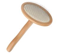 Hohopeti Cepillo para Cardar Lana con Aguja, Mango de Madera Ergonómico, Tamaño Pequeño Ovalado, Herramienta Manual para Fieltrar, Suministros de Costura, Adecuado para Proyectos de