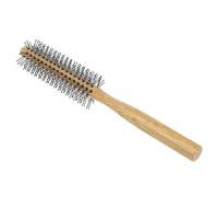Hohopeti Cepillo para Rizos de Madera con Mango Schima Cepillo Redondo Pequeño para Definir Rizos y Volumen para y Secado con Aire Herramienta Ligera para Doméstico y