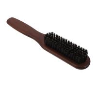 Hohopeti Cepillo Portátil para Hombres Diseño Multifuncional y Mango de Madera Color Café Adecuado para Peinar y Limpiar el Vello Facial