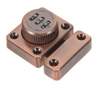 Hohopeti Cerradura Mecánica de Combinación para Armario y Cajón Candado Antirrobo de 3 Dígitos Acabado Rojo Cobre Tornillos para Instalación Cerradura Seguridad para Muebles y