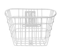 Hohopeti Cesta Delantera Metálica para Bicicleta Eléctrica, Resistente y Estable, Tamaño Grande, Color sin Tapa, Accesorio para Ciclismo al Aire Libre, Contenedor Frontal