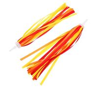 Hohopeti Cintas Decorativas para Manillar de Bicicleta Infantil Borlas y Molinillo Giratorio Accesorio Colorido y Resistente de Plástico para Patinete Juego de 2 Unidades Naranja